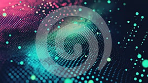 Digital wave particles creating data flow network