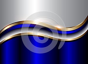 Abstract background silver blue