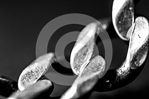 Abstract background of a silver chain