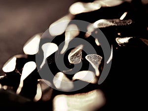 Abstract background of a silver chain