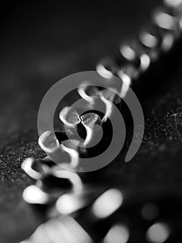 Abstract background of a silver chain