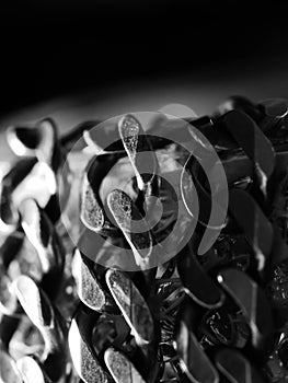 Abstract background of a silver chain