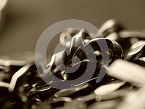 Abstract background of a silver chain