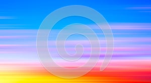 Abstract background sky of bright red orange sunrise sunset with motion blur