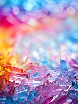 abstract background of small pieces of colored shredded glass