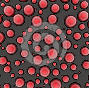 Abstract background of small rings in red colors