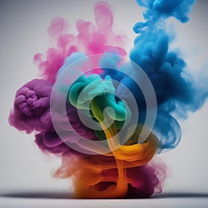 abstract background of smoke colored isolated on white background. 3d rendering illustration,