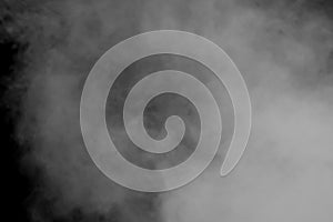 Abstract background smoke curves and wave on black background