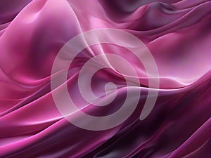 Abstract background of smooth flowing silk with soft wave of pink and black colors