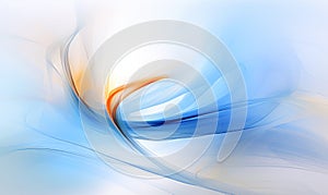 abstract background with smooth lines in blue and orange colors for art projects.