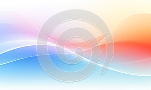 abstract background with smooth lines in blue, orange and pink colors.
