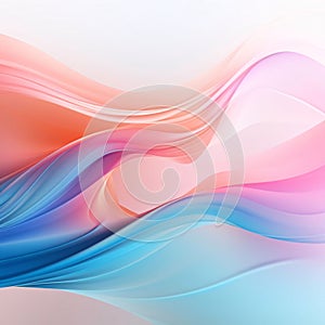 abstract background with smooth lines in blue, pink and white colors