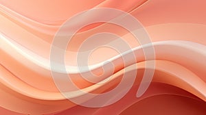 Abstract background with smooth lines in orange and pink colors. Peach Fuzz color background