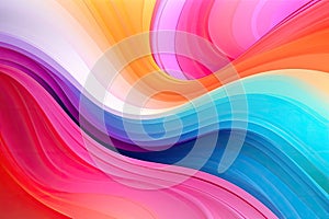 abstract background with smooth lines in pink, orange and blue colors, Abstract background. Colorful twisted shapes in motion, AI