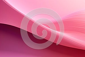 Abstract background with smooth lines in pink and white colors. 3d render