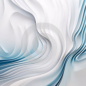 abstract background with smooth wavy lines in light blue and white colors