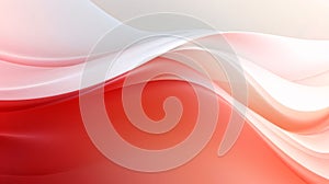 abstract background with smooth wavy lines in red and white colors