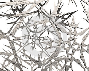 Abstract background of snowflakes fragments