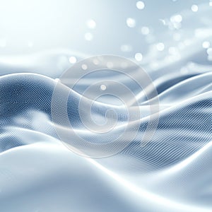 Abstract background of soft flowing fabric with light bokeh Smooth textures and serene waves create an ethereal and calming