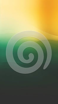 Abstract background with a soft gradient from gold to emerald. Creating a calming visual effect. Copy space. Vertical