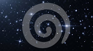 Soft Silver Light Particles Abstract Background