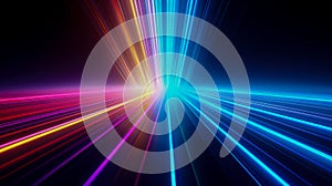 abstract background with speed lines and bokeh effect, computer generated images