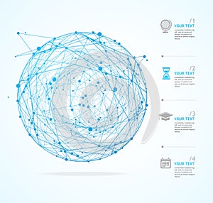 Abstract Background with Sphere and Infographic