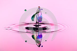 Abstract background of splash of color water, collision of colored drops, the concept art