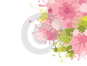 Abstract background -- splashes of pink paint