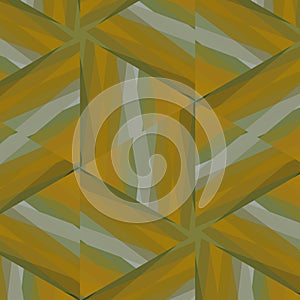 Abstract background of squares and diamonds strokes yellow and green