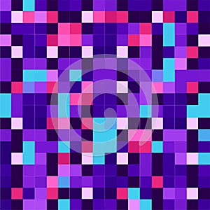 Abstract background of squares in different shades of blue and purple color. Generative AI