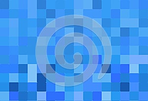 Abstract background of squares with shades of blue