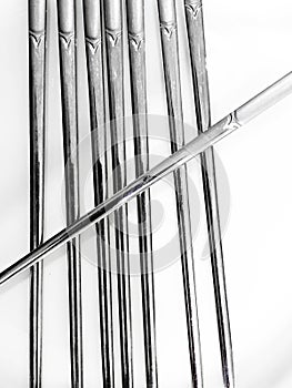 Abstract background, Stainless steel chopsticks isolated on white background
