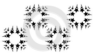 Abstract background star icon collection