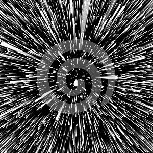 Abstract Background With Star Warp or Hyperspace. Abstract Exploding Effect. Hyperspace Travel. The Concept of Space