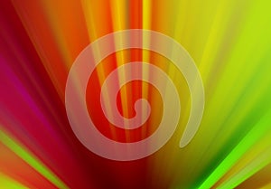 Abstract background with streaks of vibrant colors of lime green red yellow pink and purple in zoom  motion blur effec