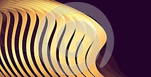 Abstract background of striped texture, optical ilusion of steps or layers made of gold, wallpaper cover photo