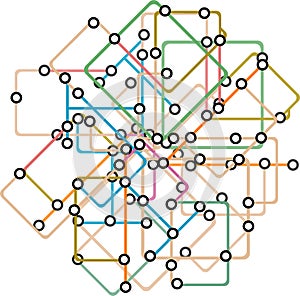Abstract background of a subway map