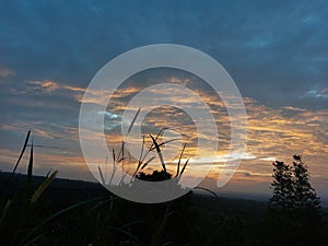 abstract background, sunrise in the morning in mountains.