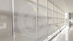 Abstract background of sunshade curtain in building