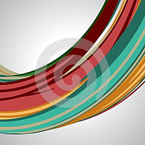 Abstract background, swirling lines, colorful vector