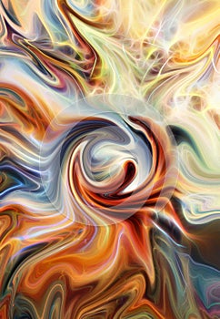 Abstract background with swirling movements in elemental structure