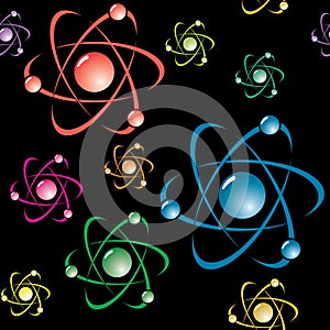 Abstract background with symbol of atom