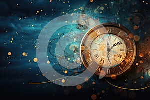 Abstract background with symbols of time and cyclicity