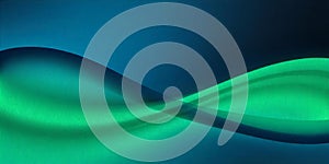 Abstract Background with Teal and Green Wave Design