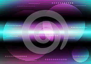 Abstract Background Tech and innovation glow green pink circle