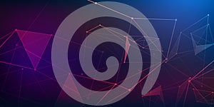 Abstract background.Technological background from polygons and lines.Molecule structure and communication.Vector illustration