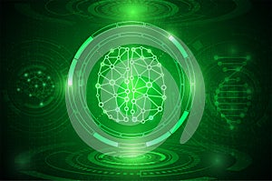 abstract background technology concept in green light