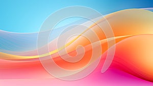 Abstract background for technology with translucent gradient colorful waves. Dynamic motion concept