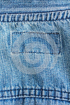 Texture of denim cloth close-up